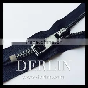 Shiny Hang Plated Polished High Quality Luxury Designer Gunmetal Metal Zipper thumbnail-2