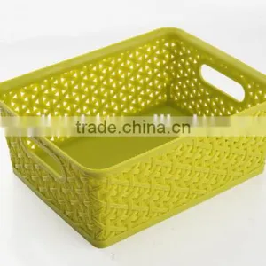 Hot Sale Home Use Colorful High Quality Plastic Storage Basket With Cover thumbnail-2