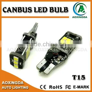 High Lumens 2835 15 SMD White CANBUS T15 Wedge LED Bulb thumbnail-1