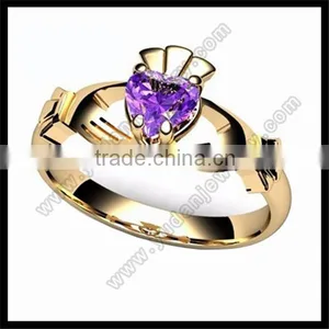 Custom 18k Gold Claddagh Ring thumbnail-1