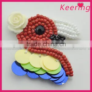 Custom High Quality Bird Beaded Patch for Shoes thumbnail-1