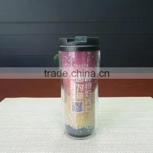 13oz Promotional Gift Custom Logo Double Wall Plastic Color Changing Tumbler thumbnail-4