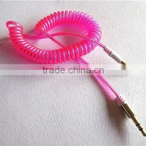 Fashion Audio/DC3.5MM Transparent Spiral Gold-plated Cable thumbnail-3