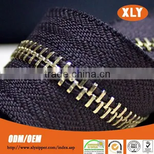 Manufacture Zipper Wholesale Fancy Design Custom Gold Metal Zipper thumbnail-4