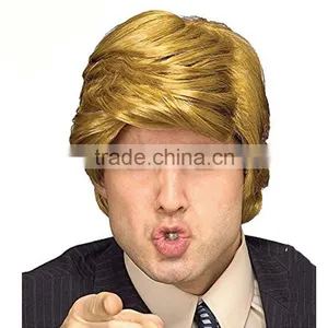 American President Candidate Donald Trump Cosplay Wig Halloween Props Costumes thumbnail-1