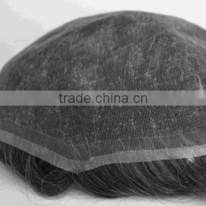 Full Lace Grey Hair Men's Toupee Hair Replacement thumbnail-1