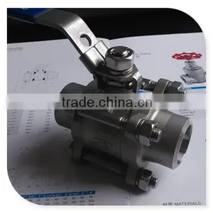 11/4" 1000PSI Manural 3PC Ball Valve Fitting Butt-Weld Ends thumbnail-1