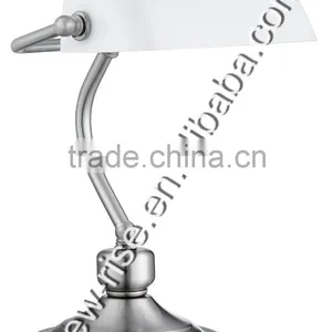 Bankers Desk Lamp With Glass Shade thumbnail-1