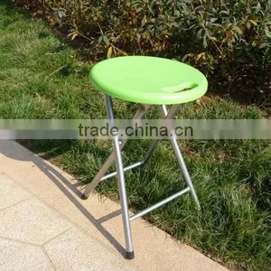 Round Shape Metal Folding Stool With Handle thumbnail-2