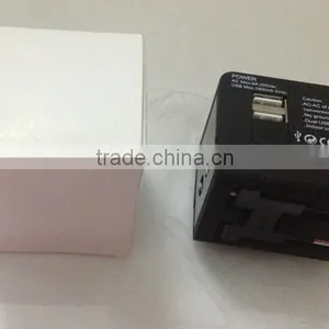 US EU UK AU Plug 5V 2.1A 2 USB Worldwide Universal Travel Adapter Charger thumbnail-3