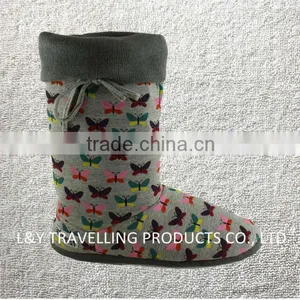 BUTTERFLY HOODIE LADIES/WOMENS SLIPPERS/BOOTS/INDOOR FOOTWEAR thumbnail-1