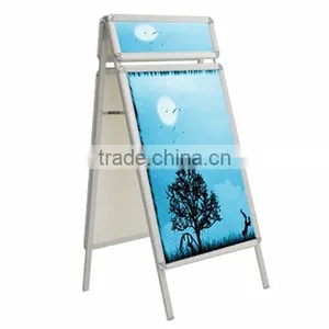 Aluminum Double-side Poster Stand With Header thumbnail-1