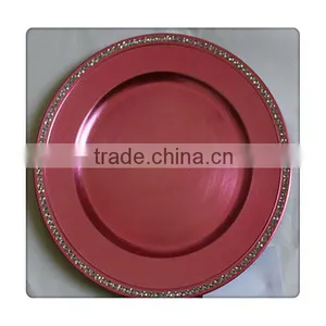 Decorative Plastic Crystal Charger Plates thumbnail-1