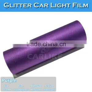 12"x394" New Arrival High Grade Glitter Light Black Car Headlight Wrap Film thumbnail-3