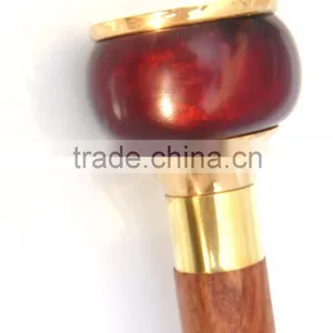 Stylish Wooden Walking Stick/Brown Color Compass Walking Canes/Antique Walking Stick Wk1107 thumbnail-4