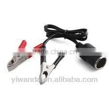 Clip Battery Cable With Car Cigarette Lighter Socket thumbnail-1