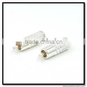 Customized Made Pure Copper Silver Plated RCA Audio Plug Connectors HIFI Tube Amplifier thumbnail-2