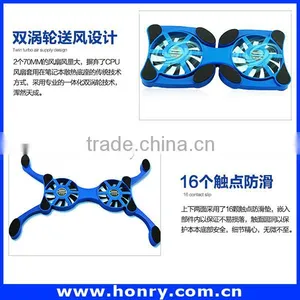 2016 Hot Selling 2 Fans Laptop Cooling Pad / Folding Laptop Cooler / USB Laptop Cooler thumbnail-1