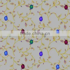 Table Linen Set With Non-woven / Flannel Backing (golden / Silver Grounding) YH-3785P thumbnail-1