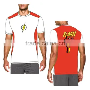 (Trade Assurance) White Sportswear Plain Red T Shirts With Short Sleeves thumbnail-2