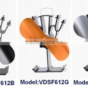 2 Blades Eco Stove Fan Heat Powered Stove Fan thumbnail-1