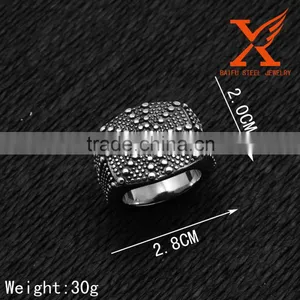 In Stock Stainless Steel 316L Punk Ring Engagement Ring Bike Silver Rings for Men thumbnail-2