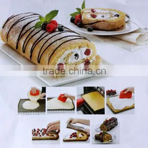 Grilled Rectangular Shape Silicone Swiss Cake Rolling Mat Chocolate Rolls Sushi Mold Pizza Baking Pan Dough Roller For Baking thumbnail-6