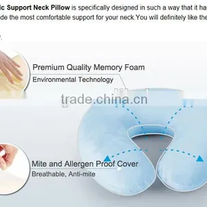 Factory Price Crazing Selling High Quality Guaranteed Popular U Shape Travel Memory Foam Neck Pillow thumbnail-5