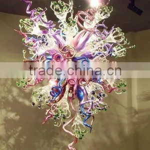 Glass Chandelier and Art Glass Chandelier and Pendent Lamp thumbnail-1