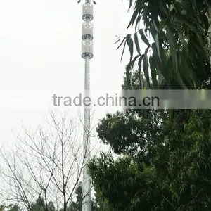 Hot Dip Galvanization Monopole Tower With Fiberglass Antenna Cover/steel Telecommunication Tower thumbnail-3