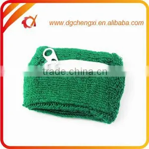 Multi Color Zipper Cotton Sweatband Wristband thumbnail-5