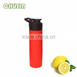 Outdoors Water Bottle Food Grade Silicone Water Bottle With Handle and Straw thumbnail-3