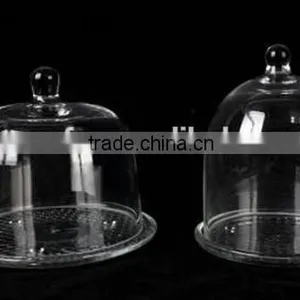 Glass Dome Cloche With Glass Tray thumbnail-1
