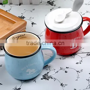 Promotional Custom Colorful Ceramic Mugs With C-handle thumbnail-1