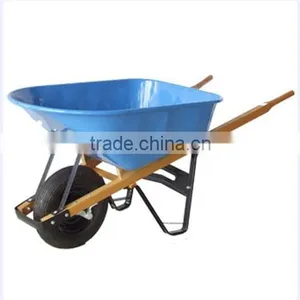 Wooden Handle Big Tray Wheel Barrow WB6601 thumbnail-1