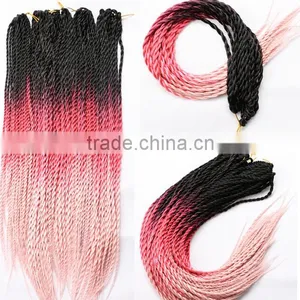 F6677 Synthetic Hair Extensions Twist Braid,two Colored Synthetic Braiding Hair thumbnail-2