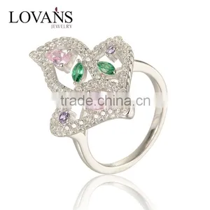 Wholesale Metal Ring With Color Stones thumbnail-1