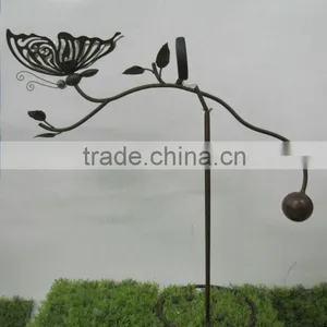 New! Antique Rust Finish Garden Butterfly Balance Stand thumbnail-1