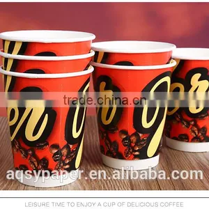 Custom Logo Printed Disposable Paper Cup With Lid, Low Cost 12oz Double Wall Paper Cups With Lid thumbnail-4