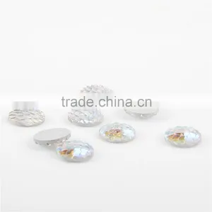 Stock! 12mm ab Color Fish Scale Beads Flatback Resin Rhinestone Popular Round Fish Cabochon Embellishment For DIY Craft thumbnail-3
