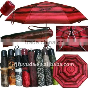 Red 3 Folding Super Mini Lady Fancy Design Umbrella thumbnail-1