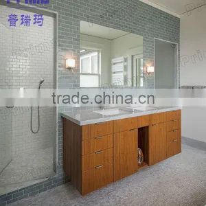 Modular Melamine Modern One Piece Bathroom Vanity Cabinet thumbnail-1