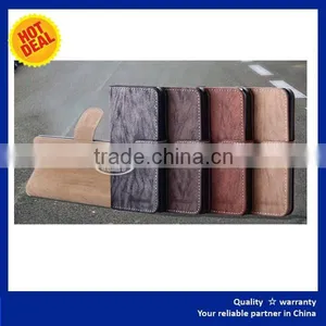 EXW Phone Wallet Case Wood Leather Leather Flip Case for Htc Desire 310 thumbnail-1