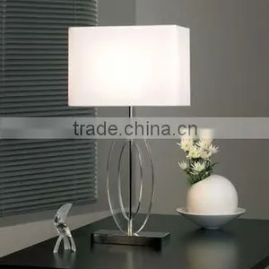 Modern White Acrylic Table Lamp thumbnail-1