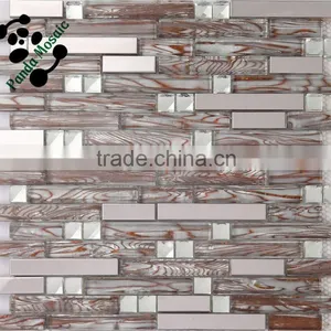 SMJ02 Glass Strip Mosaic Irregular Modern Mosaic Beautiful Glass Mosaic thumbnail-1