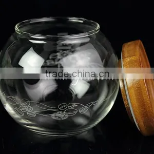 2016 Hot Sale Glass Jar With Wood Lid , Glass Spice Jar thumbnail-4