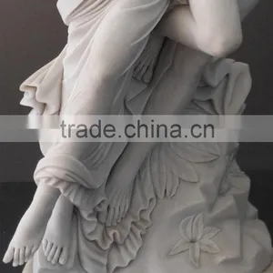 Large White Marble Angel Statue thumbnail-3