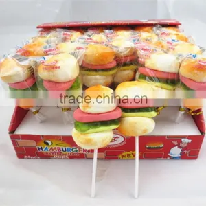 Hamburger Marshmallow Lollipop / Gummy Burger Marshmallow Lollipop Candy thumbnail-4