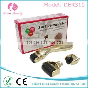 0.3mm Changeable Heads 3 In 1 Functions Microneedle Derma Roller 0.5mm Rolling System For Skin Care Derma Roller Stretch Mark Removal0.2mm thumbnail-1