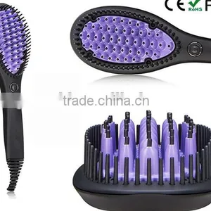 Purple Fast PTC Heater Electric Hair Straightener Brush thumbnail-2